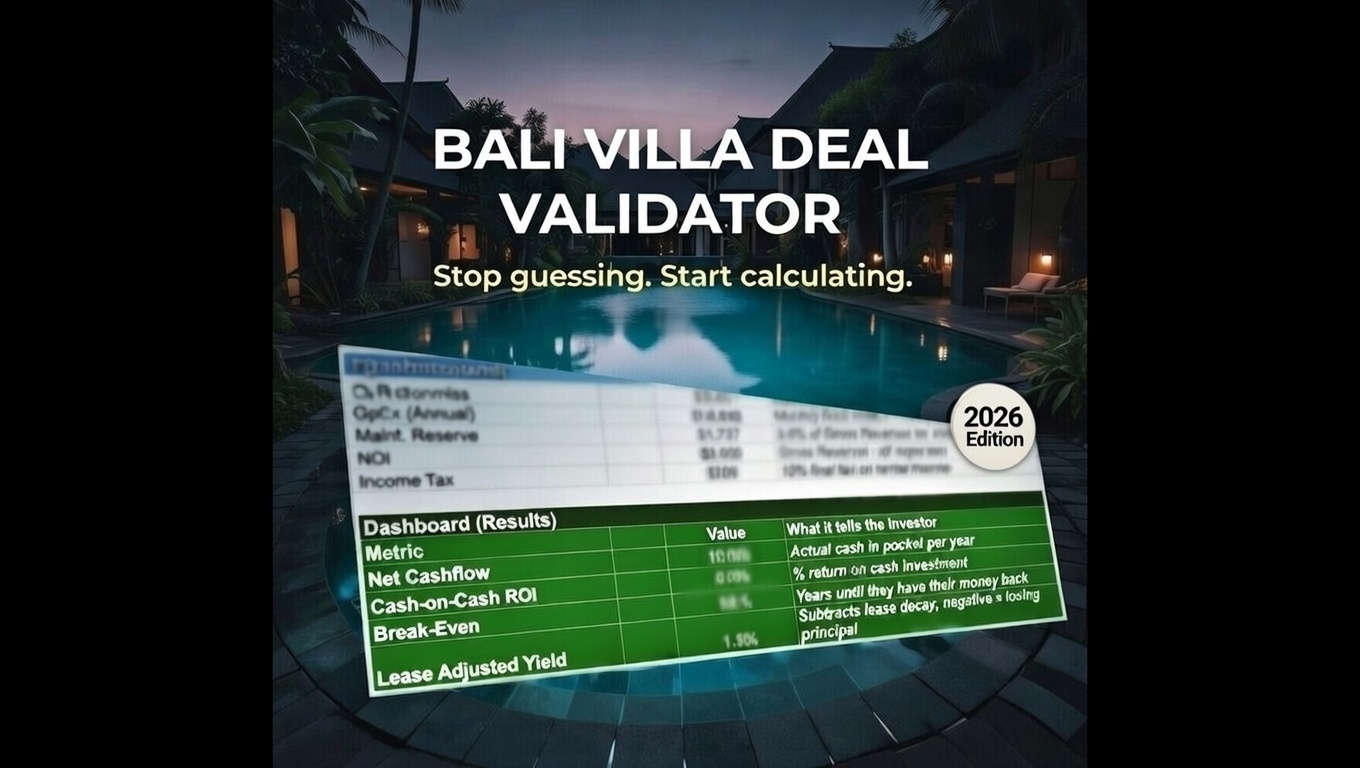 Bali Villa Deal Validator Spreadsheet Dashboard